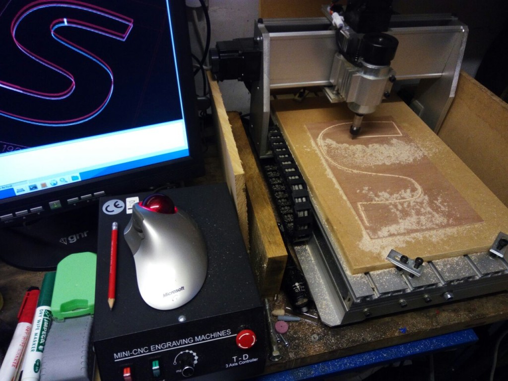 CNC machining of letters